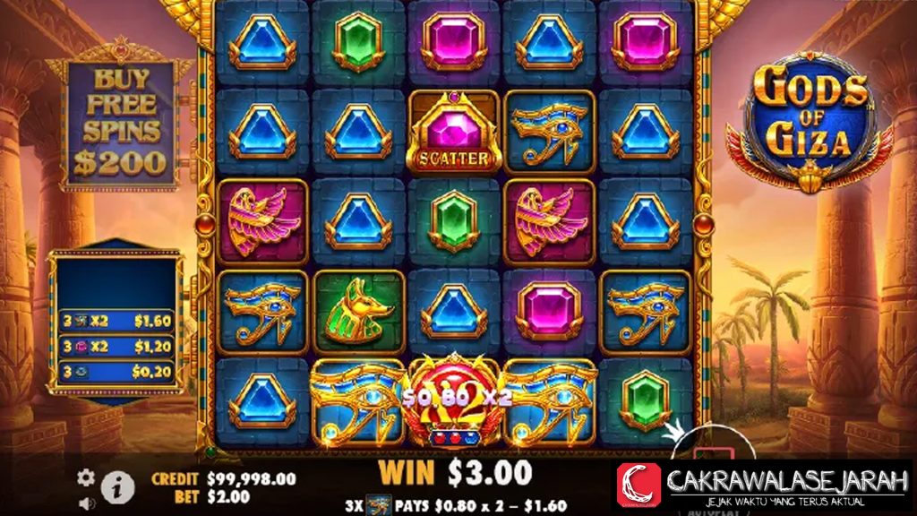 Gods of Giza: Slot dengan Grafis Memukau dan Gameplay Seru!